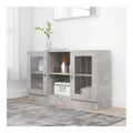 Vitrinenschrank Betongrau 120x30,5x70 cm Holzwerkstoff,Grau,28KG,802790