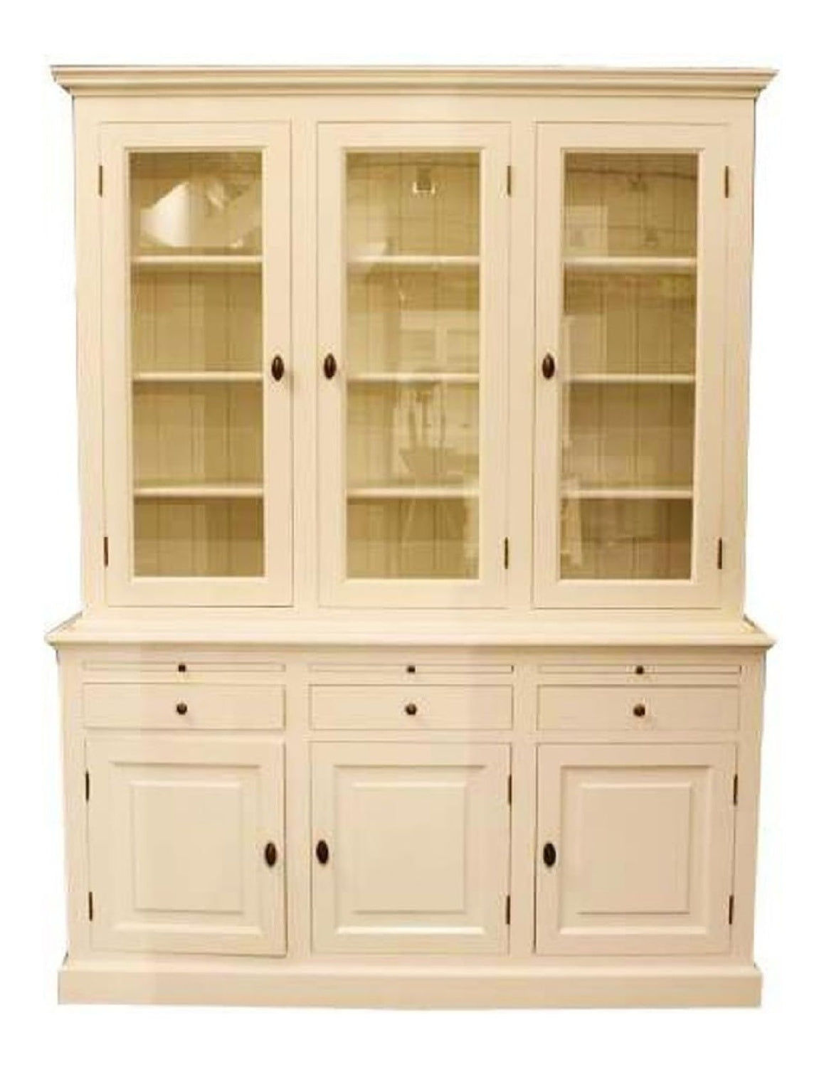 Gro er Shabby Chic Landhaus Stil Schrank mit 4 Turen und 3 Schubladen - Buffetschrank - Schrank Esszimmer