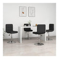Esszimmerstuhle 4 STK. Schwarz Kunstleder, Hohenverstellbar, 360 Drehbar, Modernes Design, Robuste Verchromte Stahlbasis, Bequeme Kuchenstuhle