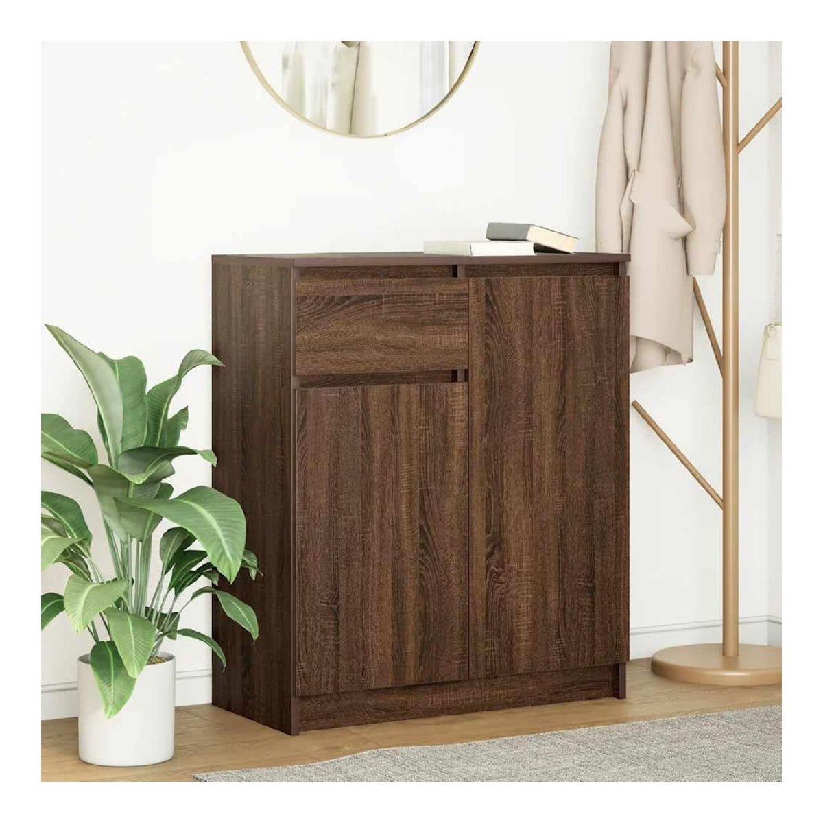 Schranke & Aufbewahrung-Buffets & Sideboards Sideboard mit Schublade Braun Eiche 71x35x84 cm Holzwerkstoff