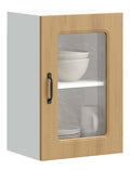 Kuchen-Hangeschrank mit Glastur Kalmar Artisan-Eiche Holzwerkstoff 40x31x60 cm Kuchenkommode moderner Kuchenschrank mit viel Stauraum und pflegeleichter Oberflache fur Kuche und Wohnzimmer
