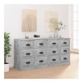 Sideboards 2 STK. Betongrau Holzwerkstoff Sideboard Wohnzimmer Fernseher Schrank Wohnzimmerschrank Sideboard KuChe - 3185283