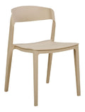 Esszimmerstuhl 2er Set Kunststoff beige stapelbar ohne Armlehnen modern Somers
