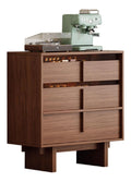 Sideboard, Kuchenschrank mit Schubladen, Rustikale Buffetschrank, Langer Kuchen-Sideboard-Buffet-Tisch, Kuchenbuffet-Aufbewahrungsschranke Aus Holz(Brown,31.4x15.7x35.4'')