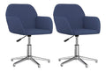 Esszimmerstuhle 2 STK. Drehbar Blau Stoff 15,7 kg 41,5 x 41 cm