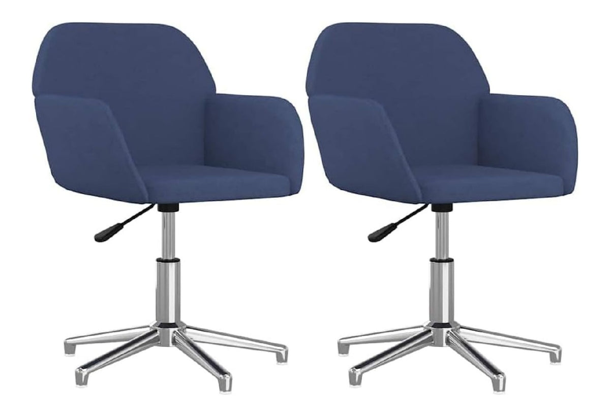 Esszimmerstuhle 2 STK. Drehbar Blau Stoff 15,7 kg 41,5 x 41 cm