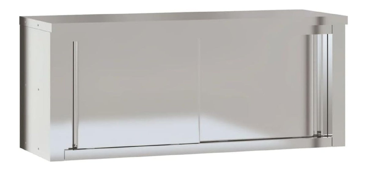 Kuchen-Wandschrank mit Schiebeturen Edelstahl