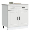Kuchenunterschrank Porto Wei , robuster Holzwerkstoff, 80x46x81,5 cm, verstellbare Fu e, viel Stauraum, pflegeleicht