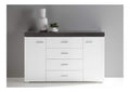 Sideboard Kendall Chic, Kommode, Wohnzimmerkommode, 136 x 86 x 40 cm, wei /Dark concret