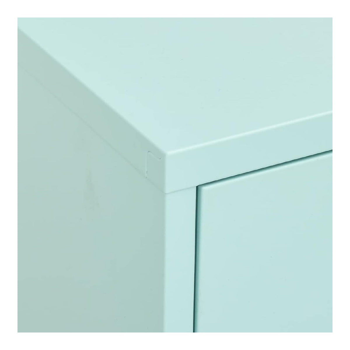 Lagerschrank, Beistellschrank, Sideboard, Schlafzimmer Kommode, Wohnzimmer Mobel, Schrank Schlafzimmer, Anrichte, Minzgrun 80x35x101,5 cm Stahl