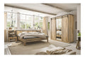 Schlafzimmer Set 6-teilig Bett 180x200cm in Old Style hell mit anthrazit Schlafzimmermobel