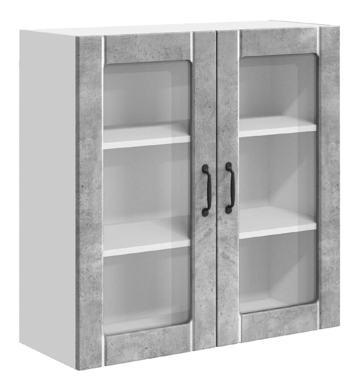 Kuchenschrank Lucca Betongrau aus Holzwerkstoff 80 x 31 x 80 cm moderner Wandschrank fur Kuche langlebig und pflegeleicht, ideal als Sideboard Kuche und Vorratsschrank