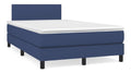 Boxspringbett mit Matratze & LED Blau 120x190 cm Stoff,Mobel,Betten & Zubehor,Betten & Bettgestelle,Blau,52.93 KG,3270031