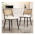 2er Esszimmerstuhle,Rattan-Ruckenlehne